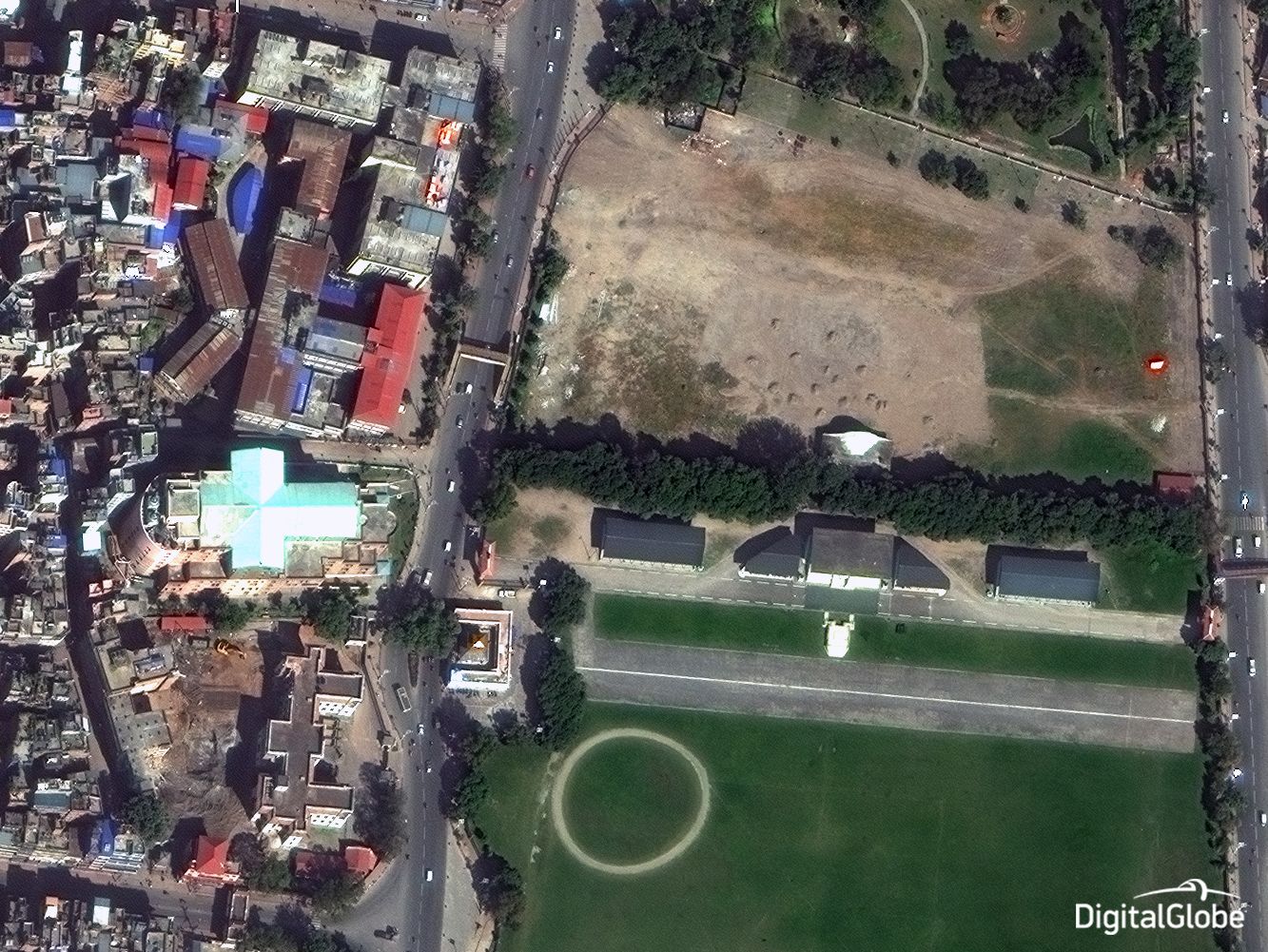 Tundikhel area from Kathmandu, Nepal as seen on 25 October, 2014
