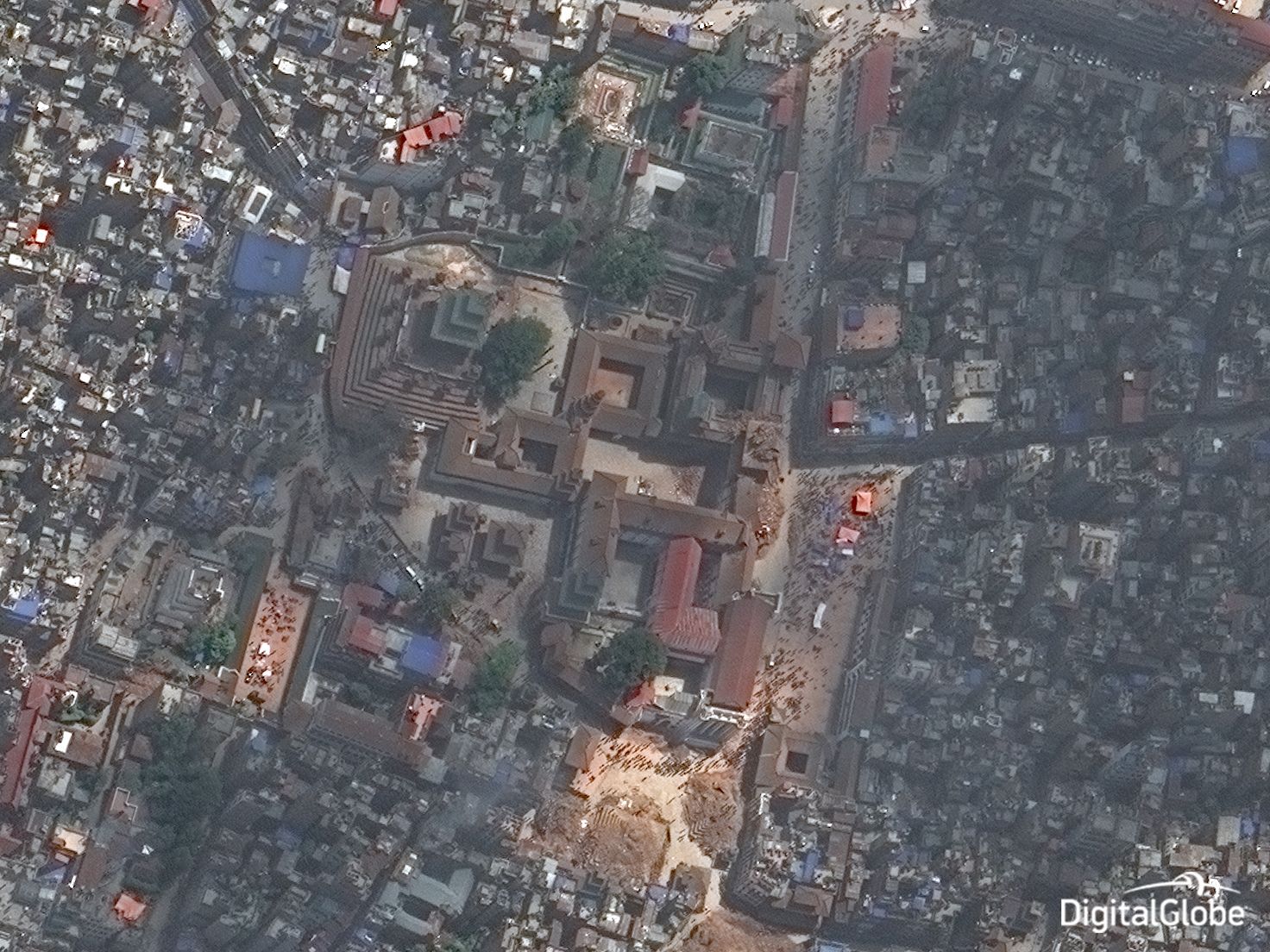Nepal's Kathmandu valley treasure- Vatsala Durge Temple after earthquake. Dated: 27 April 2015