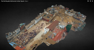 The 3D model was created using aerial video shot with a drone