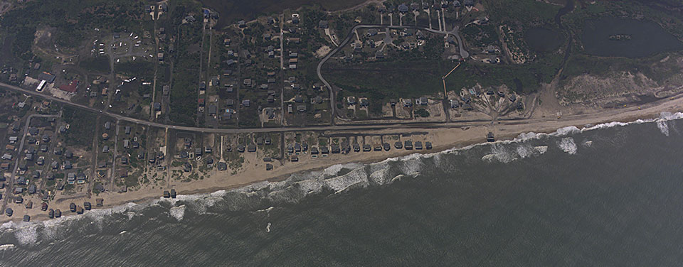 North Carolina coast image post cyclone