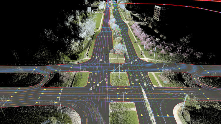 A High Definition Map(HD Map) used for autonomous vehicles - HD Maps