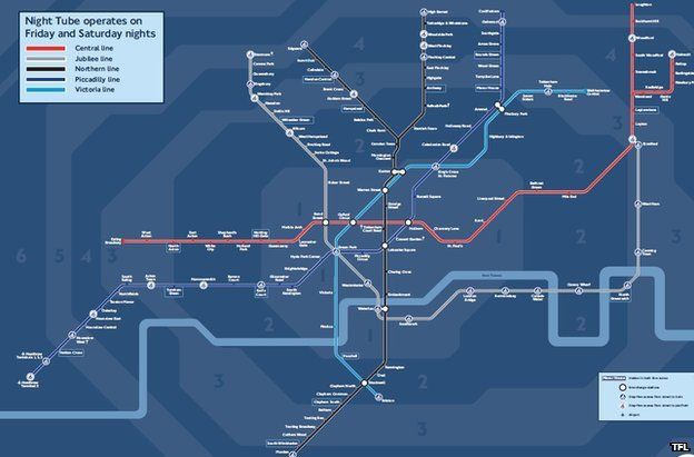 London Underground reveals official Night Tube map - Geospatial World