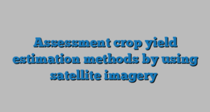 Assessment crop yield estimation methods by using satellite imagery