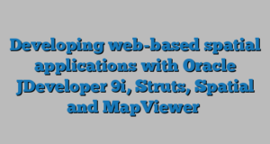 Developing web-based spatial applications with Oracle JDeveloper 9i, Struts, Spatial and MapViewer