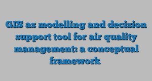 GIS as modelling and decision support tool for air quality management: a conceptual framework
