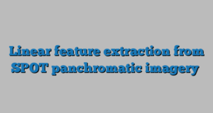 Linear feature extraction from SPOT panchromatic imagery