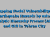 Mapping Social Vulnerability to Earthquake Hazards by using Analytic Hierarchy Process (AHP) and GIS in Tehran City