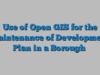 Use of Open GIS for the maintenance of Development Plan in a Borough