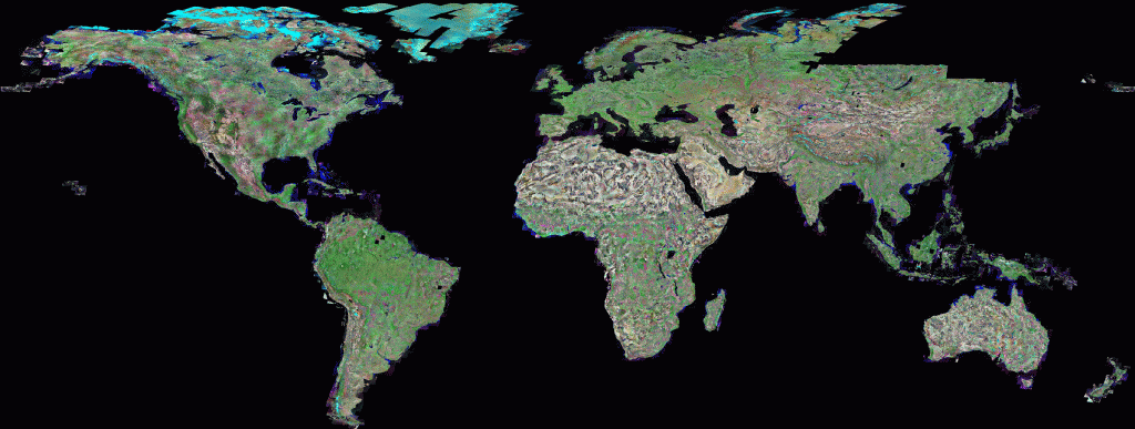 High-resolution satellite imagery mosaics