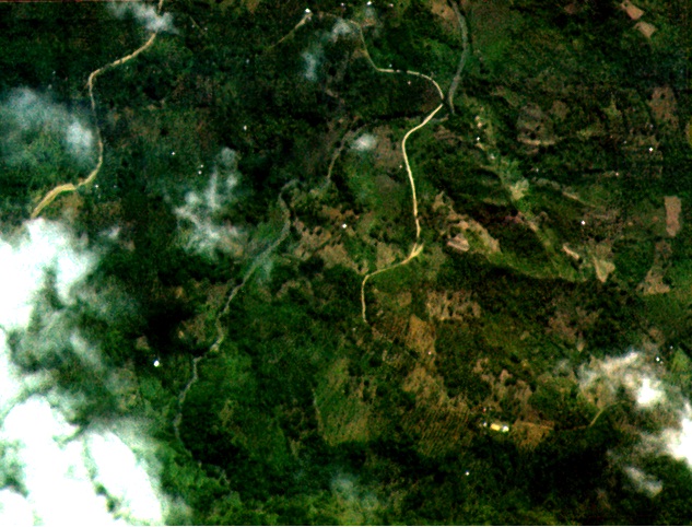 Diwata-1 has captured images of some portions of Dumingag town in Zamboanga del Sur, a mountainous area in Mindanao.