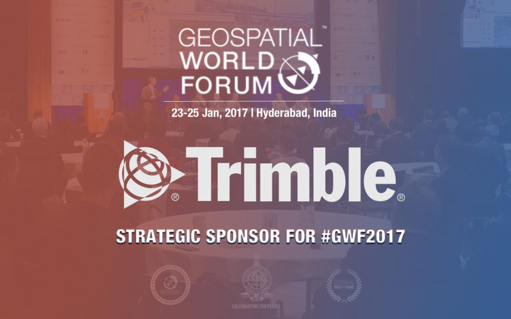 Geospatial Media and Communications has announced that Trimble Navigation Limited as a Strategic Sponsor at Geospatial World Forum 2017 that is scheduled to take place from January 23th- 25th, 2017, in Hyderabad, India.