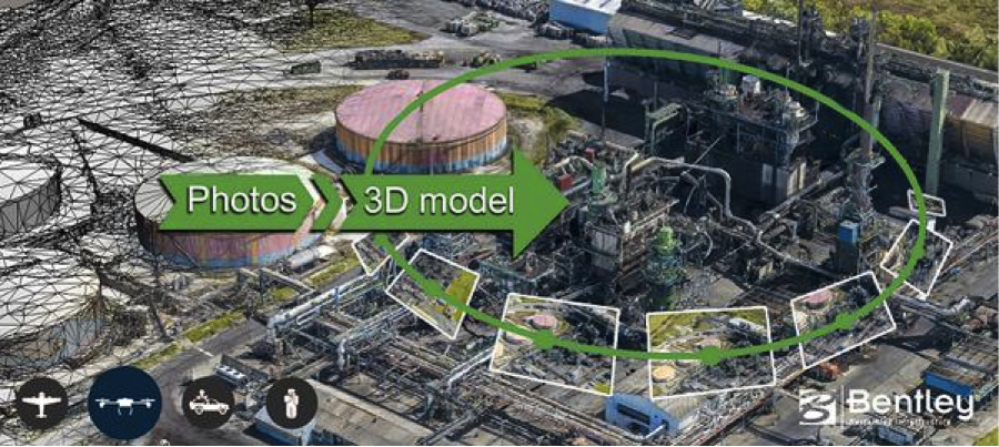ContextCapture allows users to easily produce high resolution 3D models of existing conditions using photos taken with any digital camera, whether handheld or mounted to a vehicle or UAV.