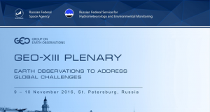 Representatives from GEO’s 103 Member governments and 106 Participating Organizations (POs) convened to launch a new look for the Global Earth Observation System of Systems (GEOSS) Portal at the Thirteenth GEO Plenary Meeting, in St Petersburg, Russia.