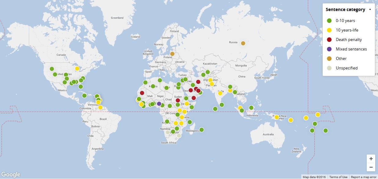 Map shows countries with antiLGBT laws Geospatial World