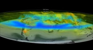 NASA visualization of CO2 in air