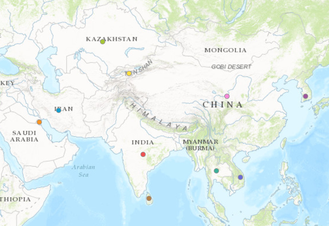 Map Of Asian Athletic Championship Shows The Top 10