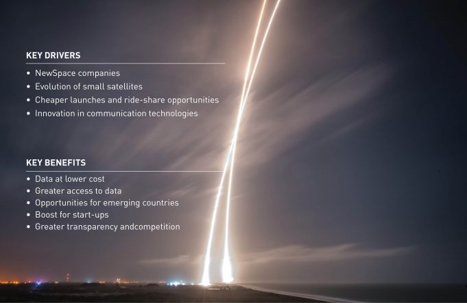 NewSpace - Emerging commercial space industry and new technologies