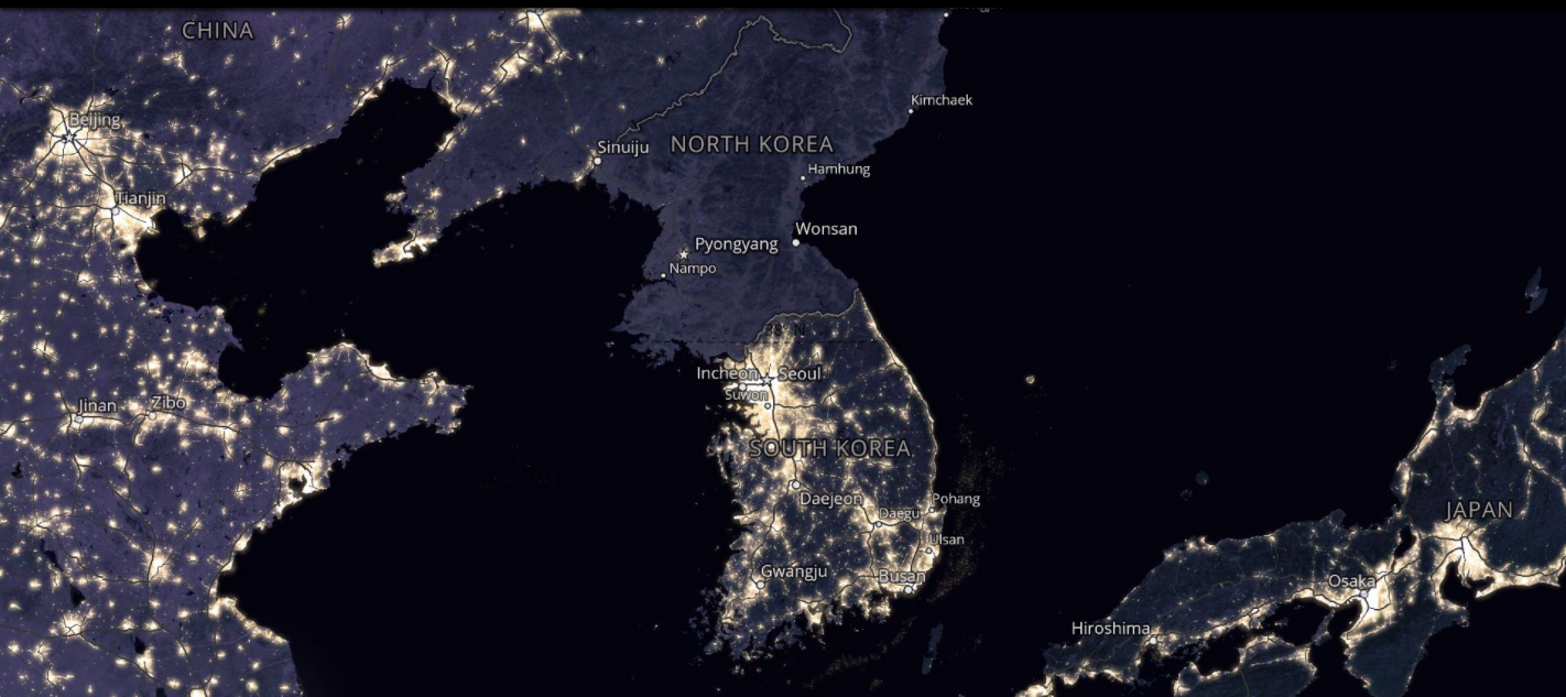 World Map At Night North Korea A Tale Of Two Korea's: 10 Maps Show The Vast Sea Of Contradictions