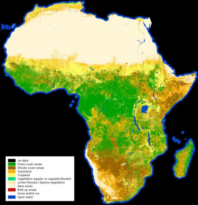 First High Resolution Land Cover Map Of Africa By Esa View The Images 