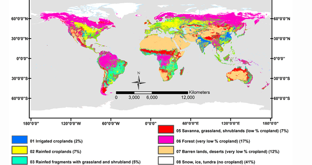 New Map of Worldwide Croplands