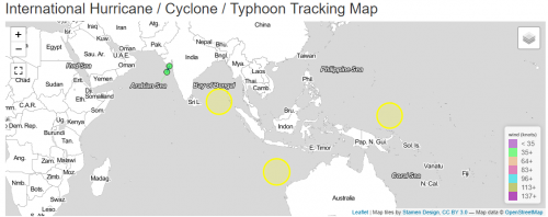 This interactive map gives you best possible information about cyclones ...