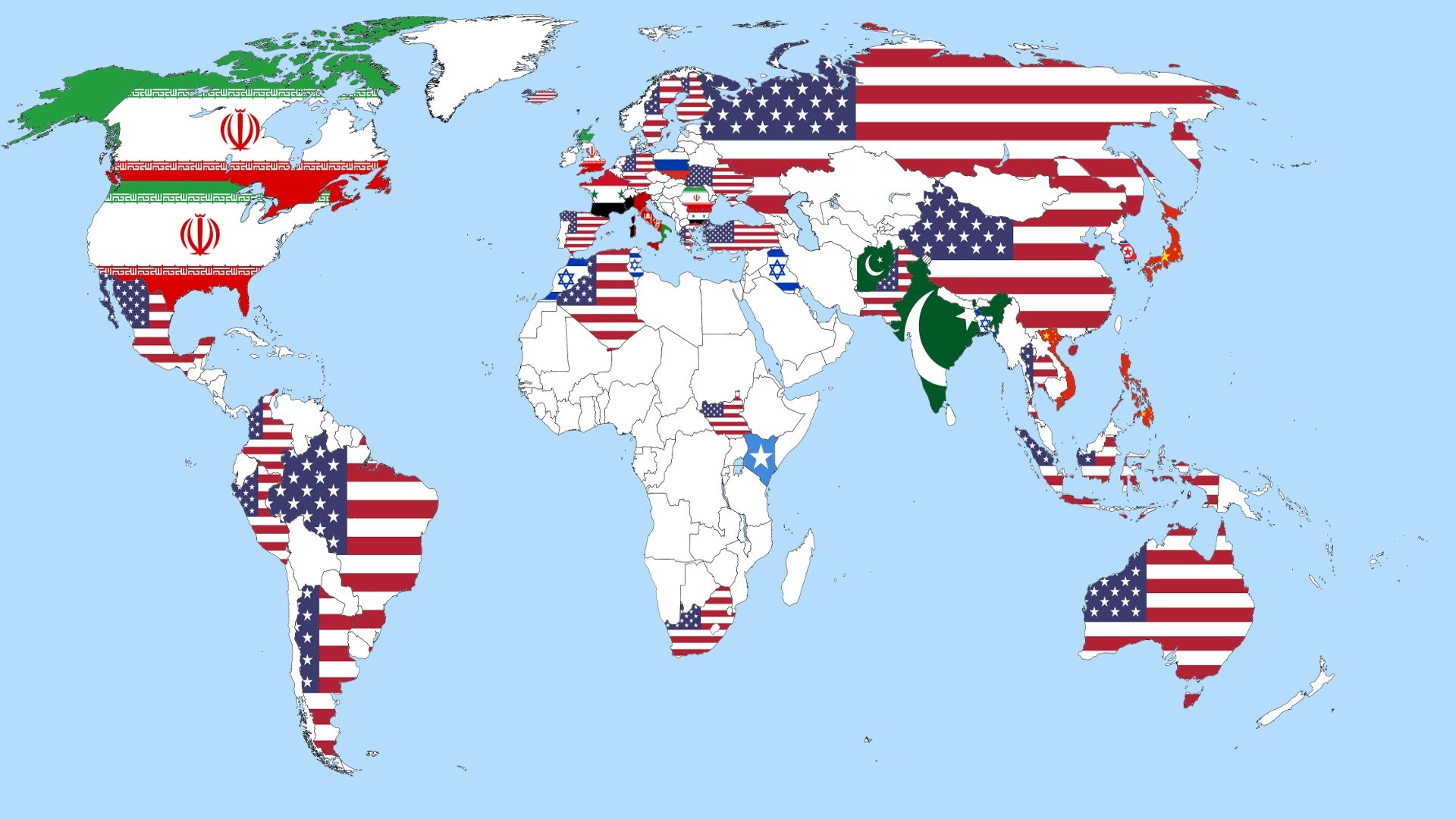 Map shows which countries are the biggest threats to peace