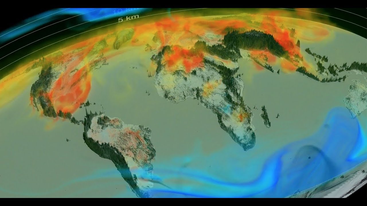 NASA video shows changing level of CO2 NASA video shows changing level of CO2