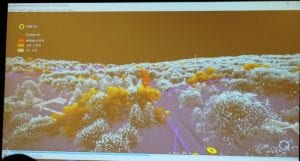 Fall-ins: yellow doughnuts Grow-ins: orange within 0.5 ft, amber within 0.5-1.5 ft, light yellow within 1.5 to 5 ft