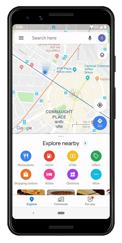 New Google Map India features