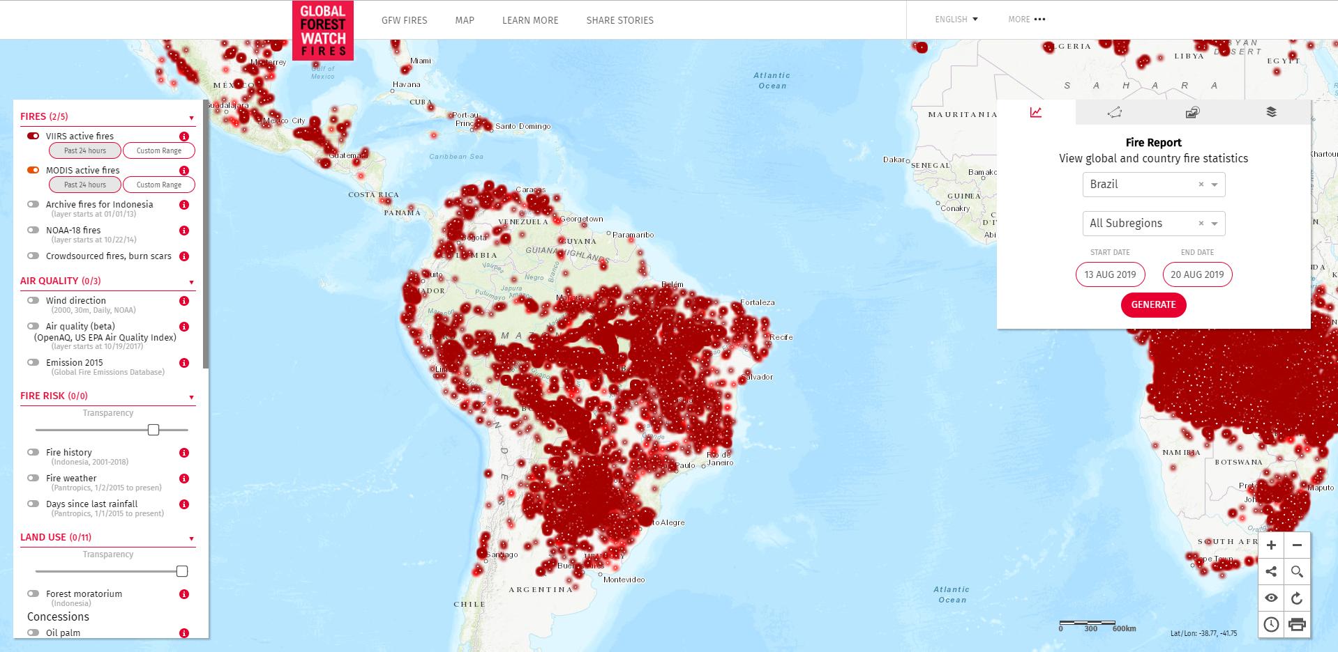 Satellite Images Show Devastating Amazon Rainforest Fire Geospatial World