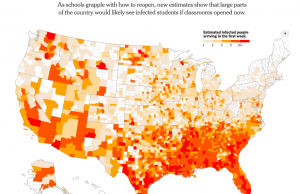 Map shows effects of COVID-19 in US
