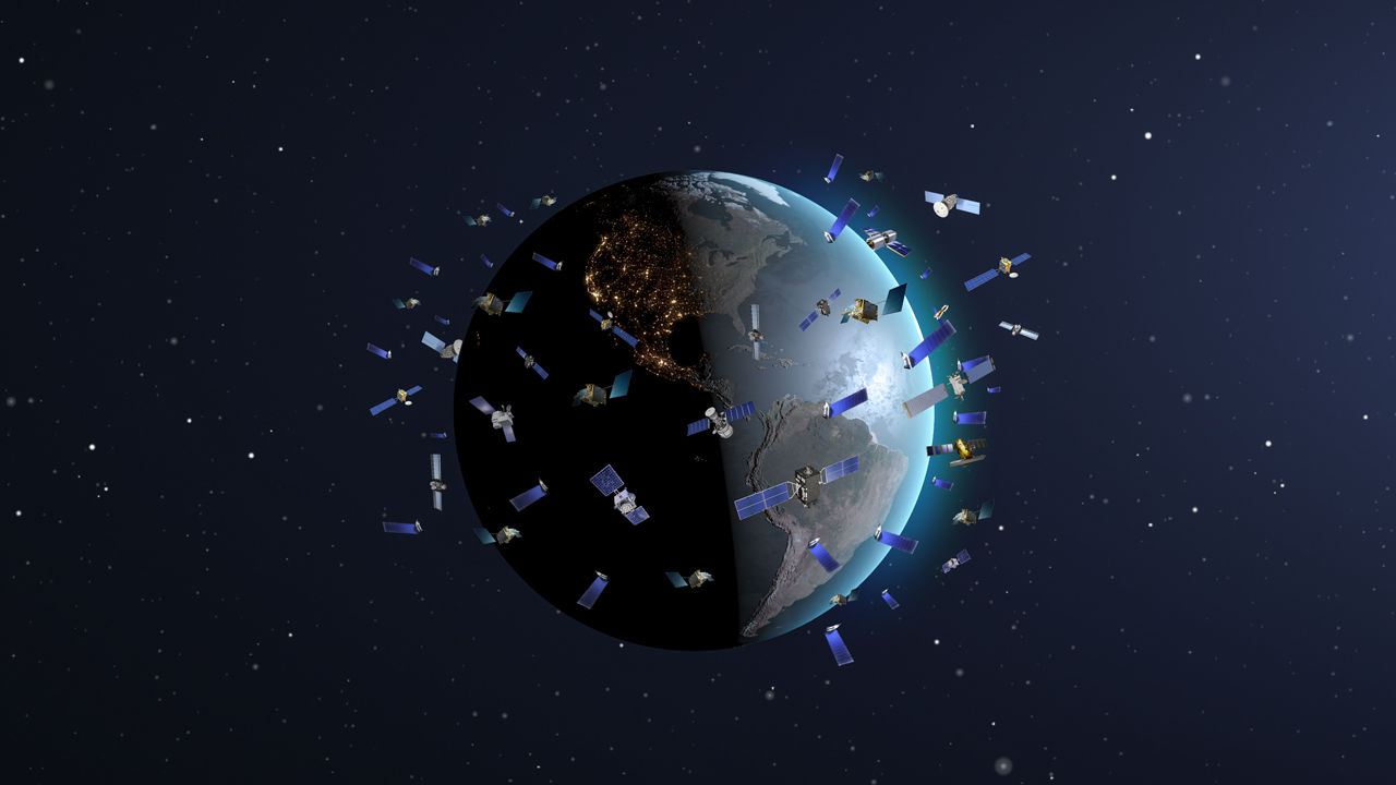 satellite orbits around earth