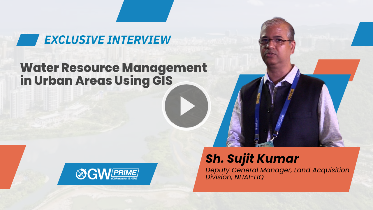 In an interview with Geospatial World, Sh. Sujit Kumar, Deputy General Manager, Land Acquisition Division, NHAI-HQ, explains how GIS is used for water resource management in Urban areas. He also suggests some of the methods to avoid urban flooding at Esri India UC 2024