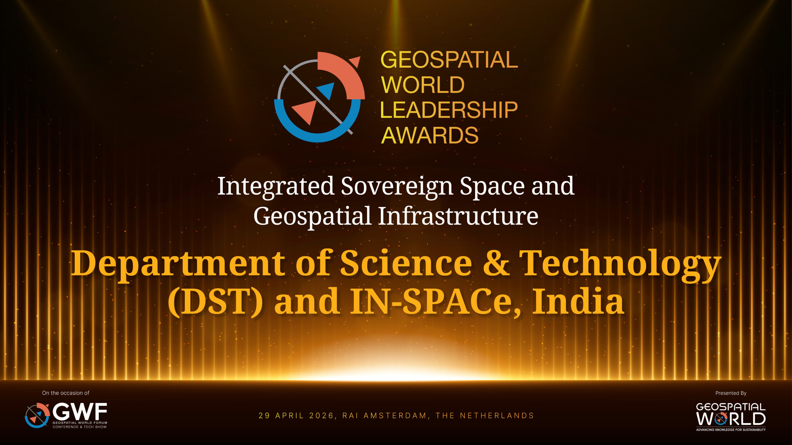 DST & IN-SPACe Win Integrated Sovereign Space & Geospatial Infrastructure Award | GWF Leadership Awards 2026