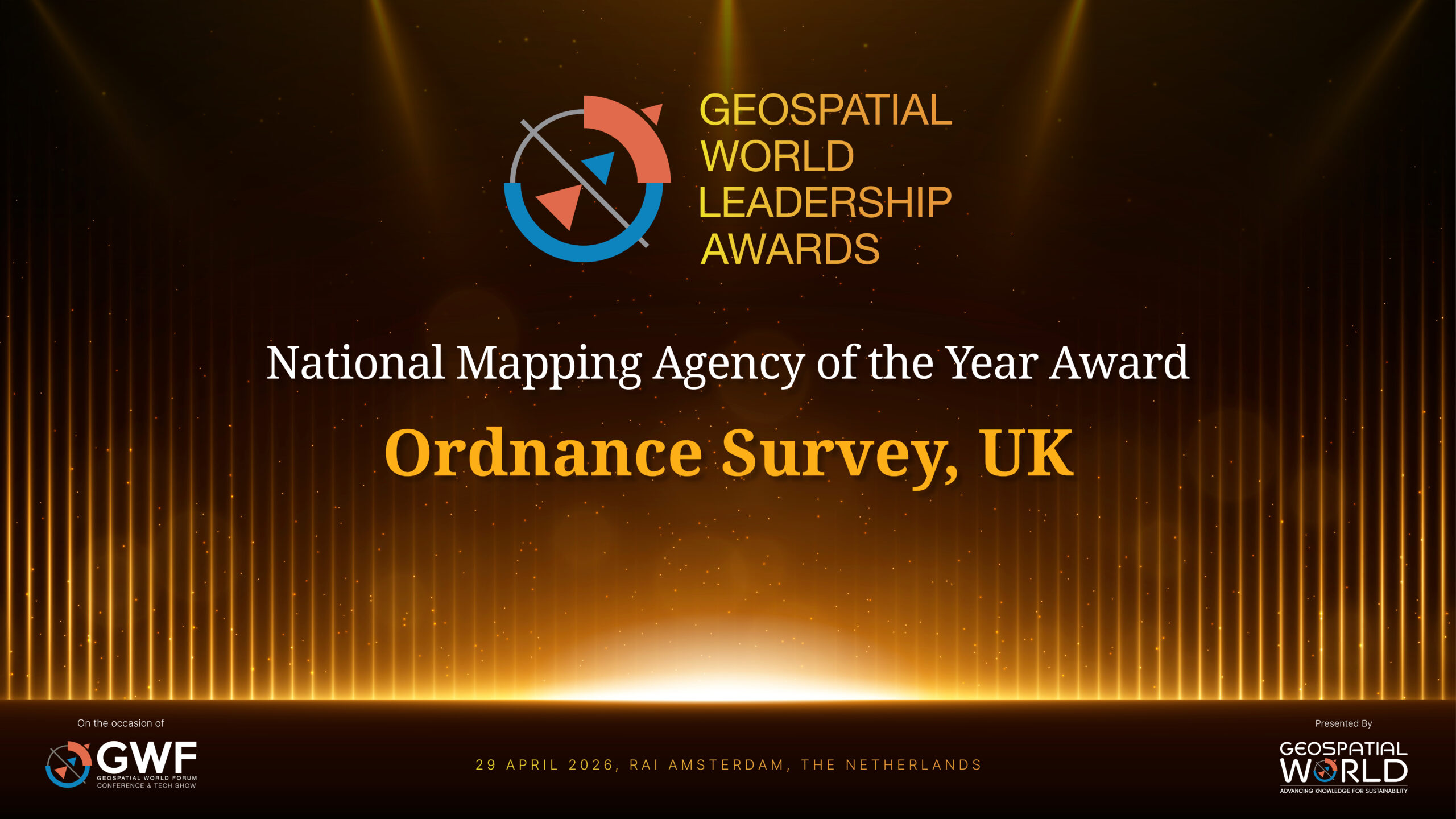 Ordnance Survey Wins National Mapping Agency of the Year at Geospatial World Leadership Awards 2026