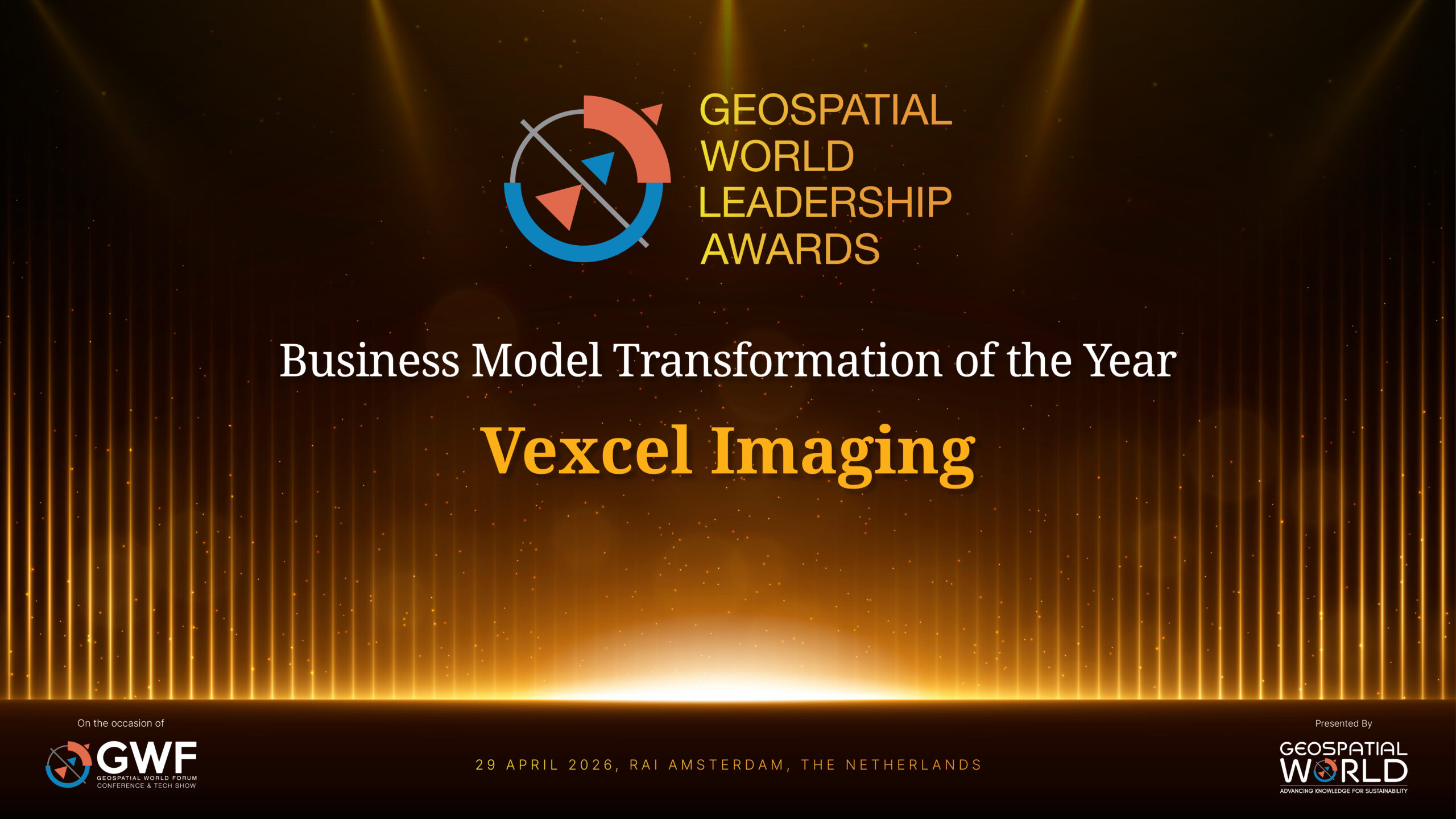 Vexcel Imaging Wins Business Model Transformation of the Year | Geospatial World Leadership Awards 2026