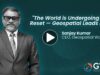 Sanjay Kumar delivering the Welcome & Opening Address at Geospatial World Forum 2026.