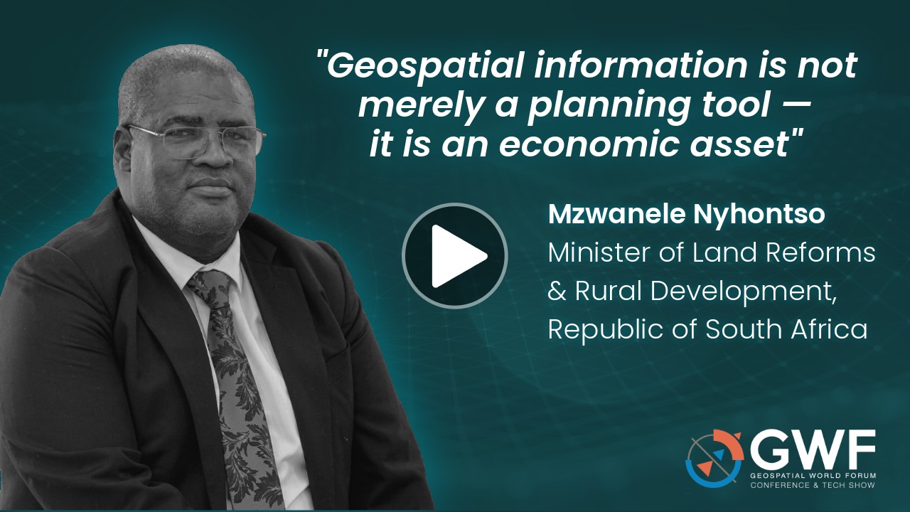 Geospatial World - Geospatial Sovereignty, Spatial Justice &amp; Africa’s Future | Mzwanele Nyhontso | GWF 2026