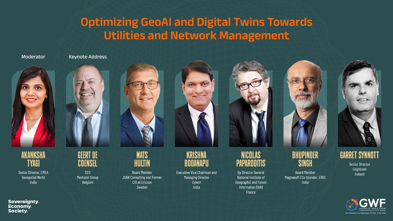 Geospatial World - Optimizing GeoAI and Digital Twins Towards Utilities and Network Management | GWF 2026